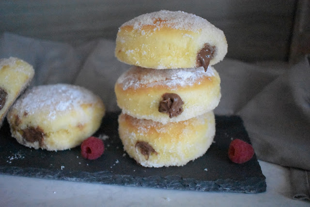 Baked Donuts Filled with Nutella