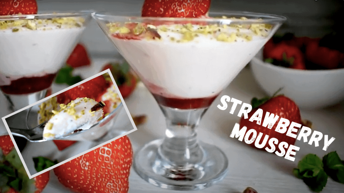 Eggless Strawberry Mousse