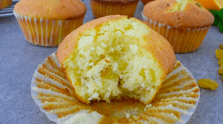 Fluffy Orange Raisin Muffins 