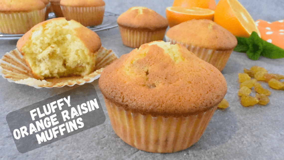 Fluffy Orange Raisin Muffins