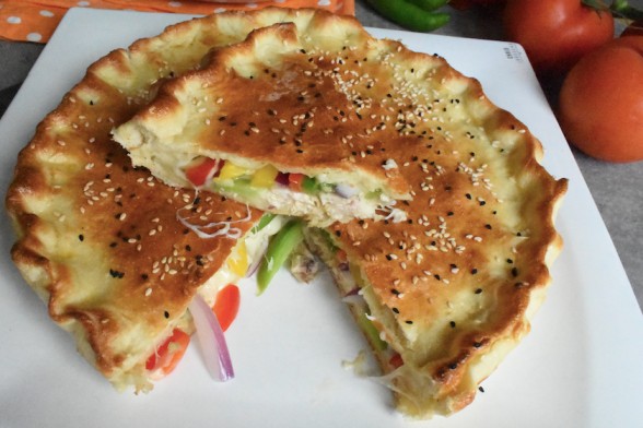 Chicken pizza pie recipe