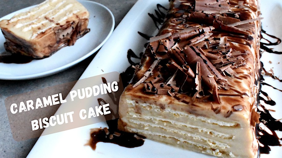Caramel pudding cake
